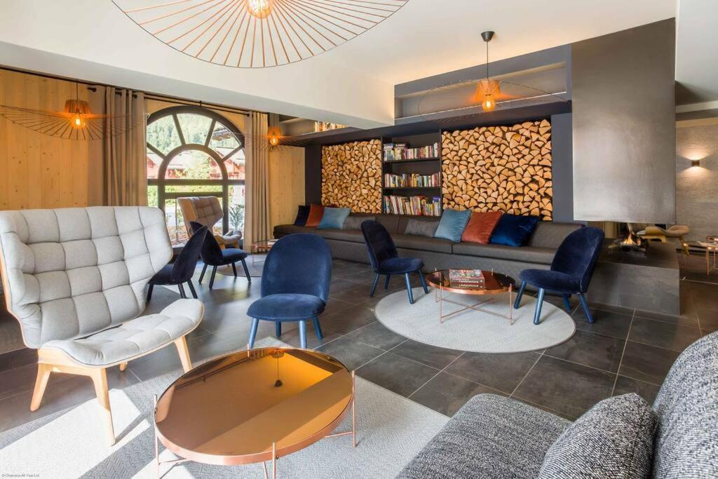 Modern 2Br 5* Pool Gym Spa Garage Mont-Blanc View Chamonix Exteriör bild