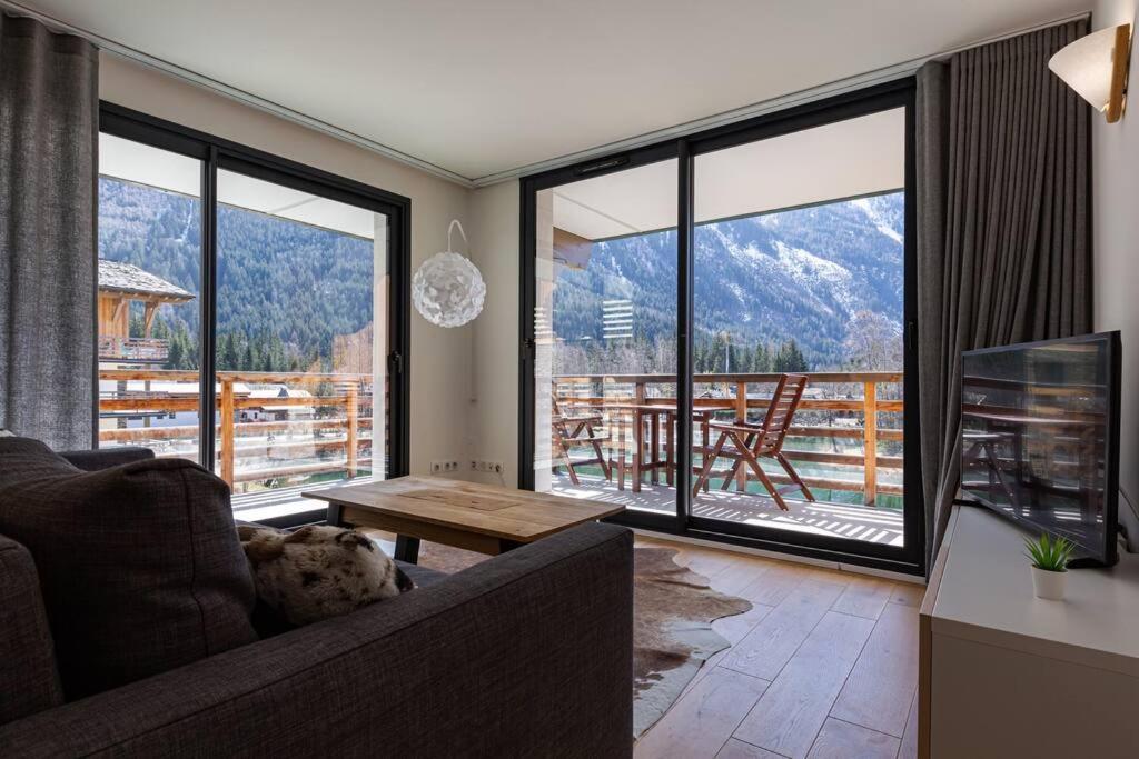 Modern 2Br 5* Pool Gym Spa Garage Mont-Blanc View Chamonix Exteriör bild