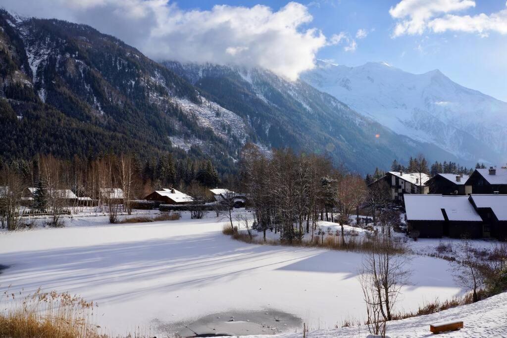 Modern 2Br 5* Pool Gym Spa Garage Mont-Blanc View Chamonix Exteriör bild