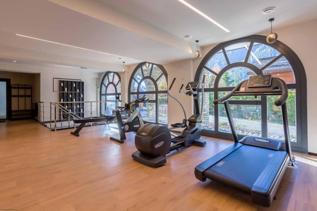 Modern 2Br 5* Pool Gym Spa Garage Mont-Blanc View Chamonix Exteriör bild
