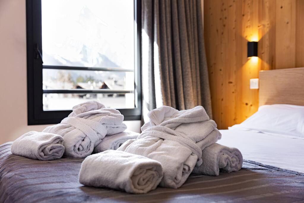 Modern 2Br 5* Pool Gym Spa Garage Mont-Blanc View Chamonix Exteriör bild